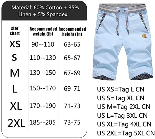 Mens Drawstring Summer Beach Shorts (Black)